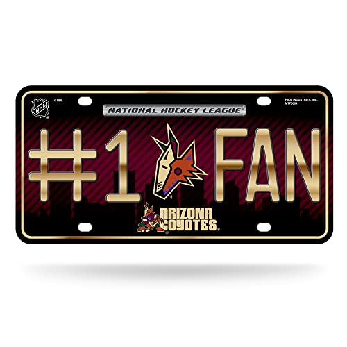 Rico Industries NHL Arizona Coyotes #1 Fan Metal Auto Tag 8.5