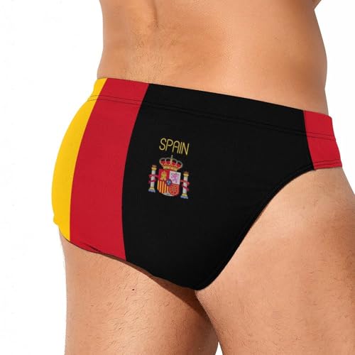 Spanish Flag Mens Swim Briefs Bathing Suit Quick Dry Bikini Underwear Trunks Swimsuit Pool Beach3