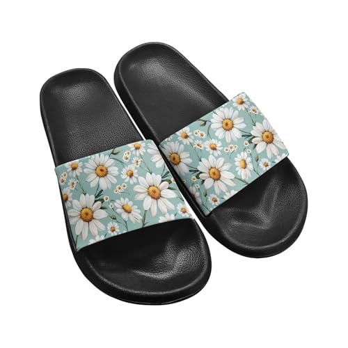 Slide Sandals for Women Men Personalized Flat Slip On Slippers Unisex Beach Flip Flops Comfortable Shower Shoes