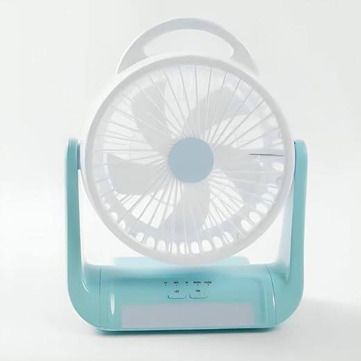 Drumstone ( Compact Rechargeable Electric Mini Fan Adjustable Cooling with USB Support Ideal for Desk, Study Table, Kitchen