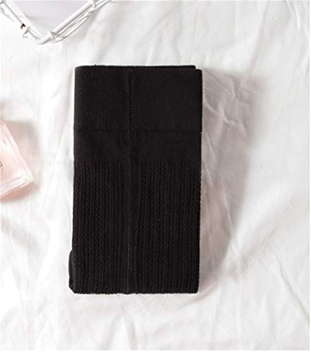 ZSYLOVE ZHANGSUYUAN Herbst Winter Strumpfhosen Baumwolle Gestrickte Twist Strümpfe Bunte Frauen Warme gestreifte Frauen Strumpfhosen Voller Fuß Strumpfhosen (Color : Black, Size : M) Cover
