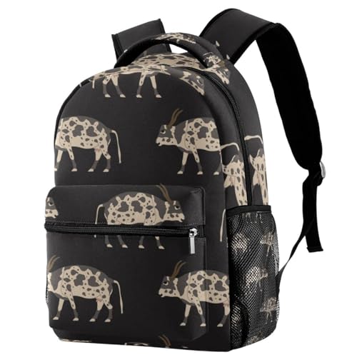 Sac à dos d'école pour adolescentes et filles à motif multicolore