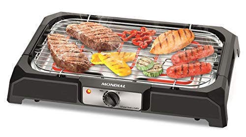 Grill 2000W Gran Steak Parrilla C/Altura Ajustable30X48 Bandeja Recoge-Grasa Inoxidable En Oferta Mondial Ch05 Barbacoa, 2000 W, Metal