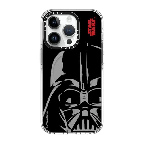Coque transparente iPhone 14 Pro CASETiFY Star Wars Dark Vador anti-jaunissement compatible MagSafe