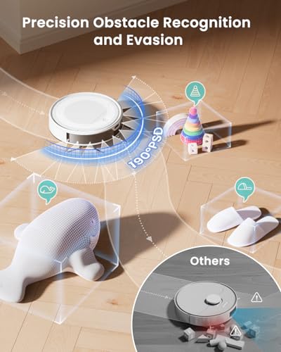Image of Lefant M310 Ultra Robot Vacuum and Mop, 6000Pa Suction-Slim Robotic Cleaner, Accurate Obstacle Avoidance, WiFi /App /Alexa Control, 170min Runtime, with ToF LiDAR Navigation for Pet Hair and Home