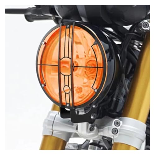 Cache phare moto 6.5 pouces universel avec grille protection antibrouillard