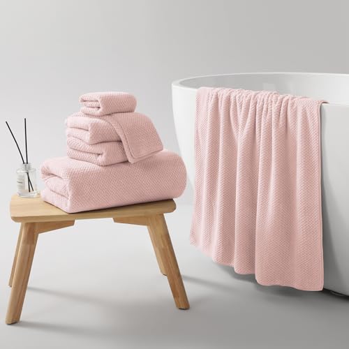 33% Off REDKISS Premium Pink Bath Towel Set - 6 Piece
