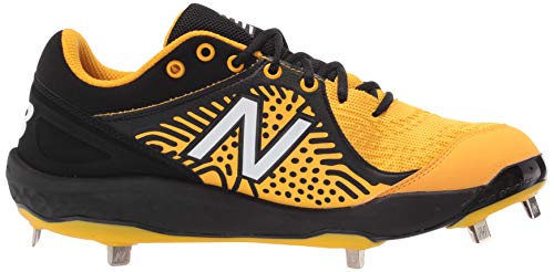 New Balance Men's Fresh Foam 3000 V5 Metal Baseball Shoe, Black/Yellow, 9 #TOP5