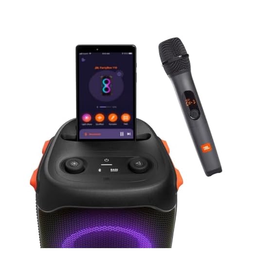 JBL PartyBox 110 Speaker and Microphone Bundle