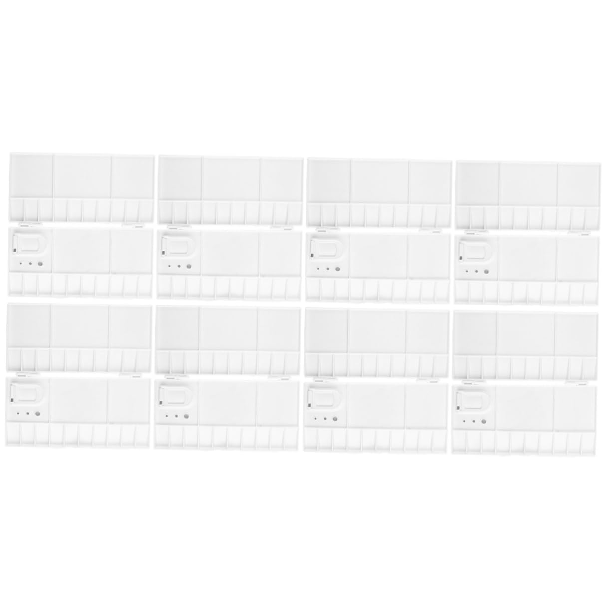 Operitacx 8piezas Caja De Pintura Plástica para Artistas Estuche De Pigmentos Acuarelables Compartimentos para Estudiantes y Amantes del Arte