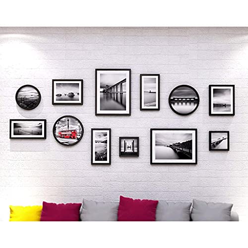 LLC- SUDA Wanddeko Metall, Foto-Wand-Wand-Fotorahmen-Sammlung Multi-Bilder-Frames-Set von 12 Fotorahmen-Wand-Set DIY…