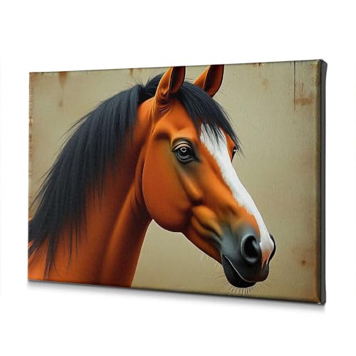 Tableau de cheval petit format pour habiller un mur vide de cuisine