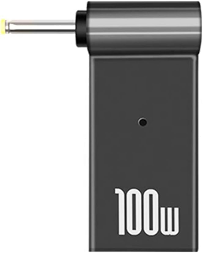 Image of PD 100W Laptop Charger Adapter Connector USB Type-C Female to DC Male Jack Socket Converter Compatible with Acer Samsung Lenovo (2.5x0.7 mm), Black