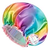 🌟Geeignete Größe: Diese Duschhaube ist M Größe 27,9 cm und XL Größe 30,5 cm, die am besten geeignete Größe. Das vertiefte Innenfutter ist speziell für die meisten Frauen und Mädchen konzipiert.