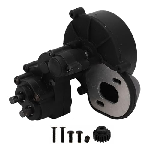 Jxngery RC Forward and Reverse Gearbox Replacement RC Transmission Box with Gear for Axial Scx Wrangler RC Crawler Car Black