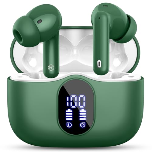 Btootos Bluetooth Kopfhörer, Kopfhörer Kabellos Bluetooth 5.4 Sport In Ear Kopfhörer mit 4 Mikrofon, 40 std Spielzeit, LED-Anzeige, ENC Lärmreduzierung, Tiefer Bass Ohrhörer für Arbeit und Studium