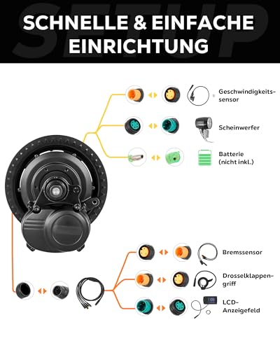 CO-Z 750 W 250 W middenmotor elektrische fiets midden motor ombouwset voor e-bike met digitaal display en draaimomentsensor, geschikt voor binnenlager 68-73 mm Mountain Road en City Bike - Afbeelding 5
