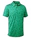 SWISSWELL Mens Casual Shirts Summer Short Sleeve Moisture Wicking Tactical Polo Shirts for Men with Collared Athletic Green L
