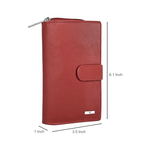 Image of URBAN FOREST Stella Red Leather Wallet for Women