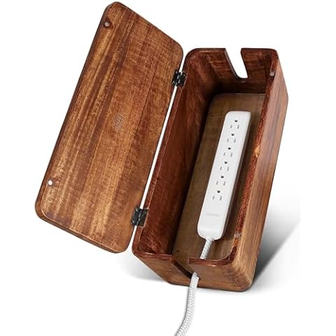 Large Cable Management Box - Cable Organizer Box and Power Strip Box for Electrical Cord Management - Desk Cord Hider and Floor Cable Management - Wire Storage and Organization for Cords Cover