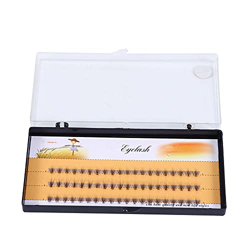 Fockety Extensiones de Pestañas Postizas Suaves Volumen de Pestañas de Lujo 60 BOTONES FLAS FANS 3D para Esquinas Exteriores Extendidas (#01)