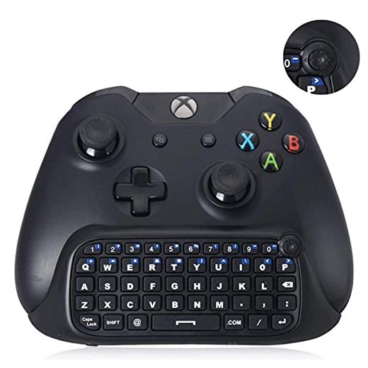 Xbox One Keyboard, Megadream Mini Wireless Gaming Chatpad Keypad with 3.5mm Audio/Headset Jack & Mouse Function for Xbox One/S Controller & PC Computer Laptop - 2.4GHz (Not Included Controller)
