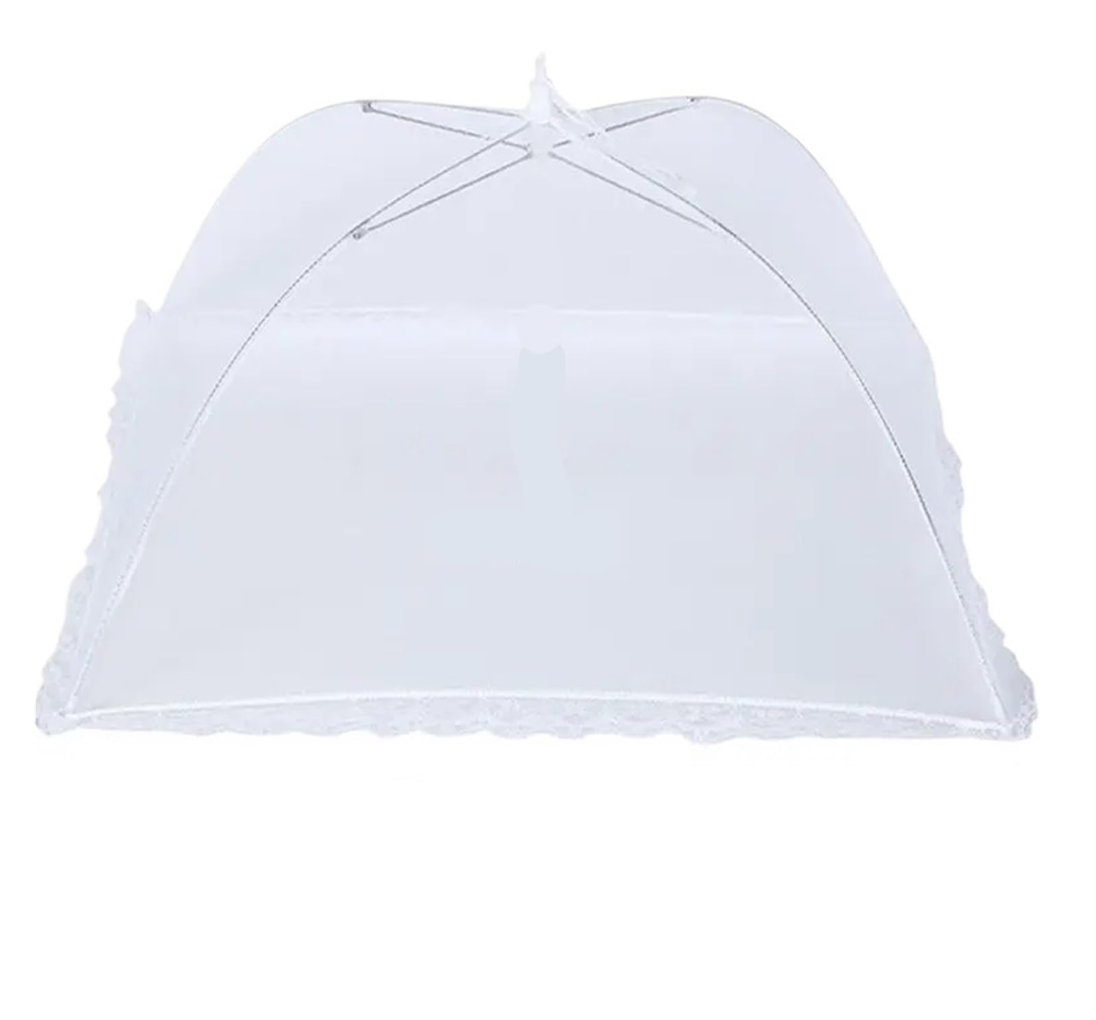 Netzabdeckung für Lebensmittel, Mesh Food Cover White 1/2/5 pcs Faltbarer Pop-Up-Regenschirm Fliegennetz Küche(2pcs)