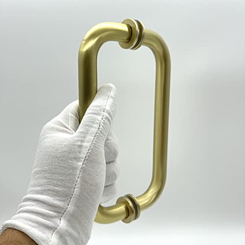 Crl 8" Satin Brass (Bm Series) Tubular Back-To-Back Pull Handle #TOP4