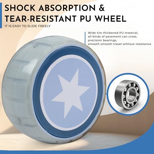 Image of Foldable 3 Wheel Kids Scooter with Seat | 4-Level Adjustable Handlebar | PU LED Wheels | Light & Music | 2 in 1 Skate Cycle Scooter for Boys & Girls 3-10 Years (KS-113 Blue)