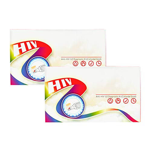 SHANG Aids Self-Test, HIV Test Paper 2 Scatole di Test rapidi per Sangue Test per la Combinazione della Famiglia per diagnosi precoce di ausili Senza Laboratorio