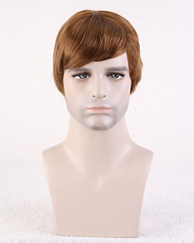 Fashion Men's Short Layered Wig (Model: Jf010471) (Light Brown)