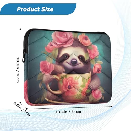 Funda Sloth Flowers para laptop 13-14 pulgadas impermeable miniatura 3
