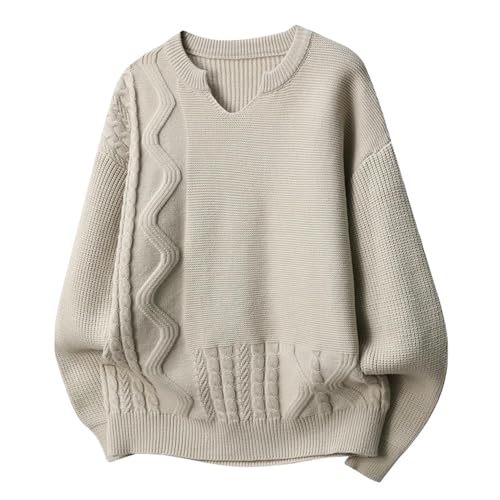 Pull en tricot col en V homme aux finitions premium et coupe ajustée