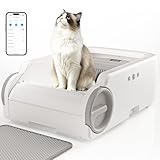 Aculya Life 猫 自動トイレ 大型猫用 多頭飼い対応 自動清掃 赤外線センサー搭載 防挟み機能 低騒音 大容量ゴミ箱 App連携式 清潔便利 猫砂袋付き