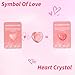 ElevateTech Hearts Crystals and Healing Stones, 12 Pcs Natural Polished Love Worry Stones Heart Shaped Healing Crystals Amethyst Rose Quartz Gemstones for Meditation Balancing Reiki Mother's Day Gifts
