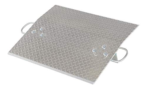 vestil e-3024 aluminum economizer dock plate usable 30 in x 24 in 38 in plate thickness 3000 lb capacity