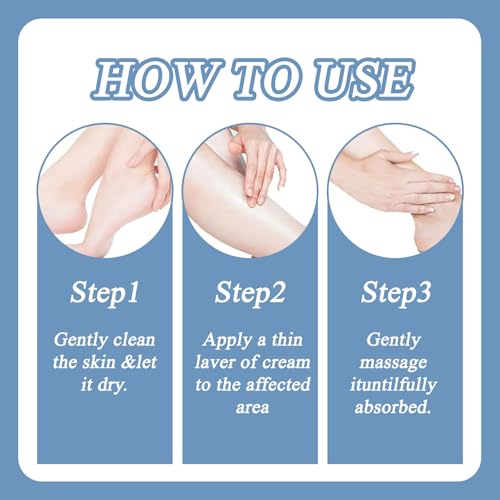 Urea Fusscreme,2 Stück Fußcreme Trockene Füße,Fusscreme Sehr Trockene Füsse,Fußpflegecreme Lindert,Feuchtigkeitsspendende und Anti-Riss-Fußcreme,Lindert Extrem Trockene und Rissige Füße – Bild 6