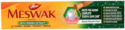 Dabur Meswak Complete Oral Care Toothpaste - 100g| For Tooth Decay Prevention, Stain Removal, Cavity Protection, Tartar Control, Gum Protection, Plaque Removal, Anti-Bacterial