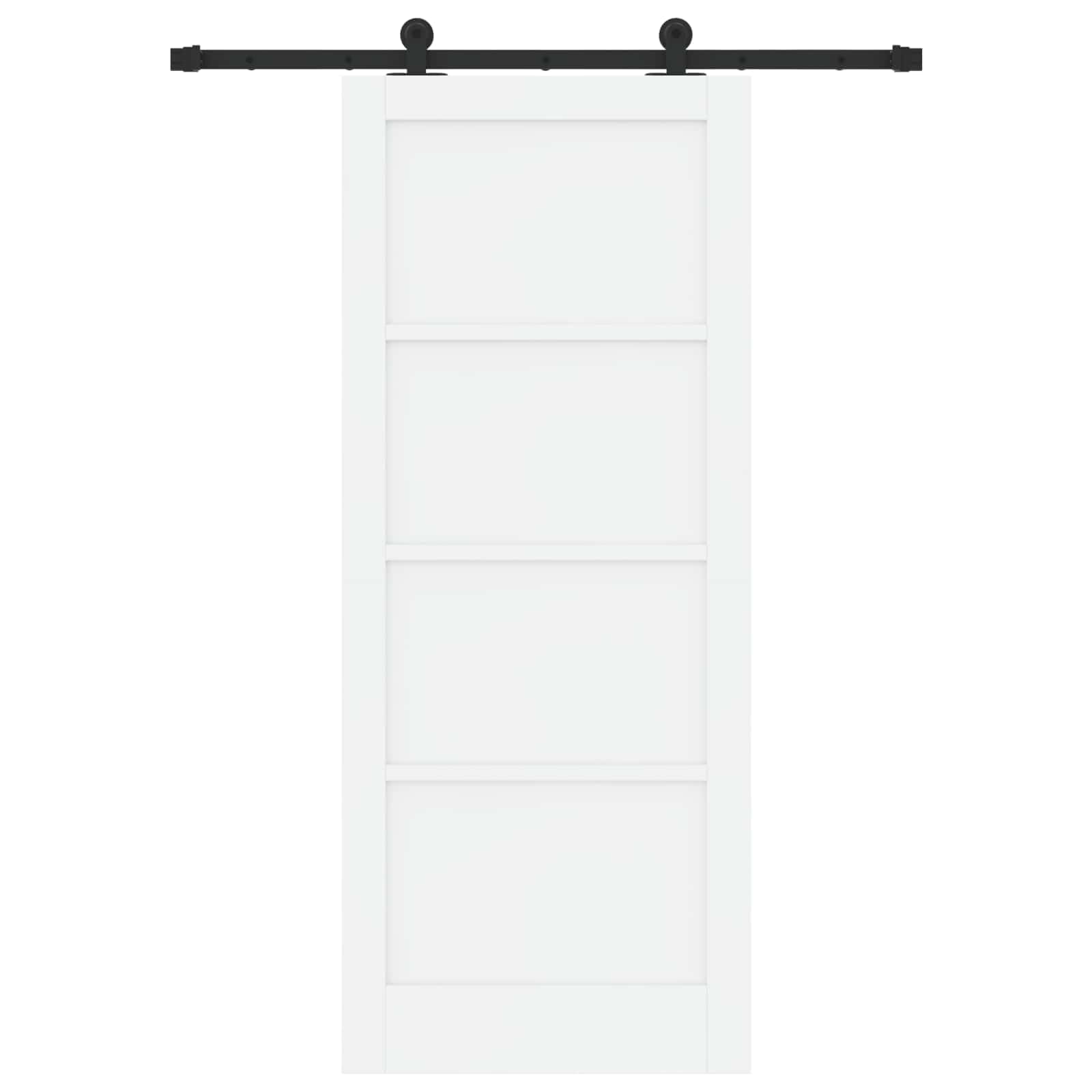 Schiebetür ORKDAL aus massivem Kiefernholz, 83 x 202 cm, weiß