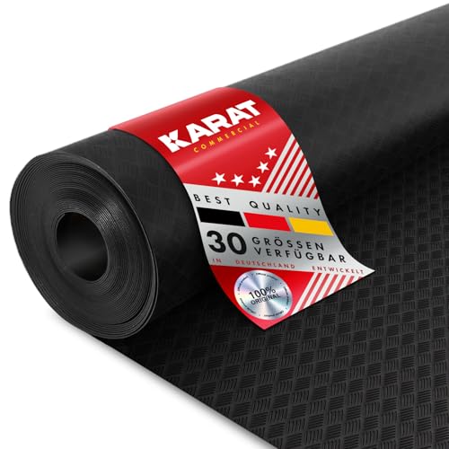 Floordirekt Gummiläufer Karo - Gummimatte in Riffelblech Optik - Stärke: 3mm - Noppenmatte Antirutschmatte - rutschfest und unempfindlich gegen Flüssigkeiten & Schmutz (100 x 100 cm)