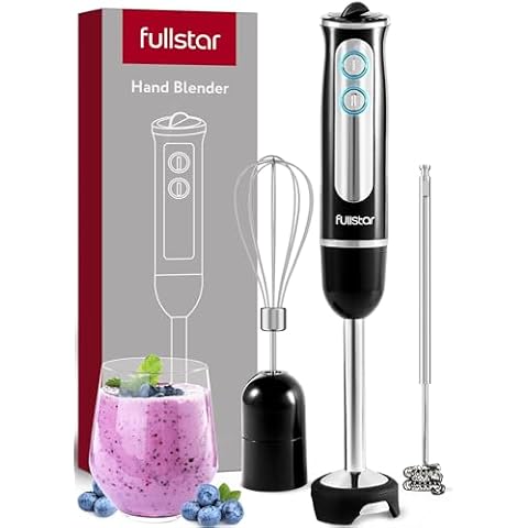 Immersion Blender Set, Hand Blender Electric, Immersion Blender Handheld, 9-Speed, 500W Handheld Blender - Hand Blenders Immersion, Hand Mixer Electric Blenders, Smoothie Blender (3-in-1, Black) Cover