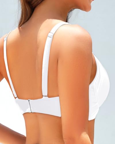 Image of Aqua Eve Women Underwire Bikini Top - Push Up Swimsuit Top Bra Padded Bathing Suit 2026 Twist Front Swimwear
