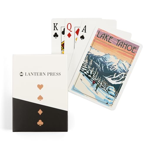 Baraja Lake Tahoe Winter Skiers, 52 cartas poker