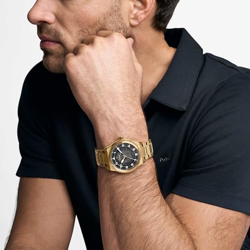 Image of Michael Kors Panorama Gold Automatic Stainless Steel Watch MK9218