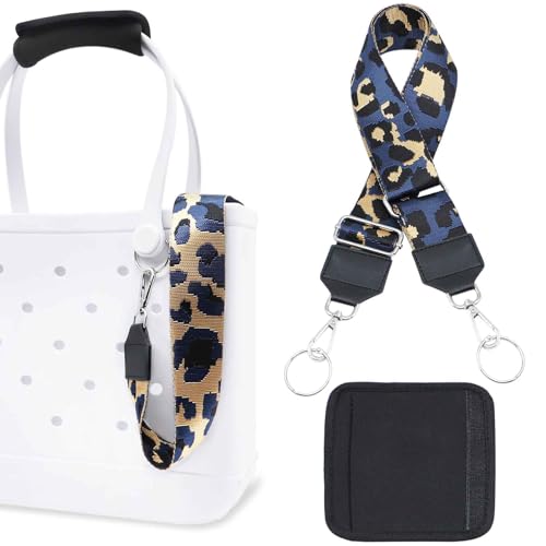 Image of Strap Wrap for Bogg Bag, Accessory for Bagg Bag, With Adjustable Shoulder Leopard Print Crossbody Strap