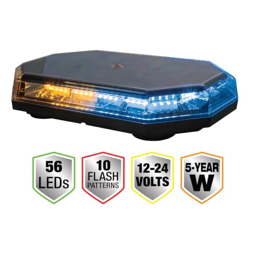 Mini barra de luz LED con 10 patrones de flash para iluminación de advertencia vial 4