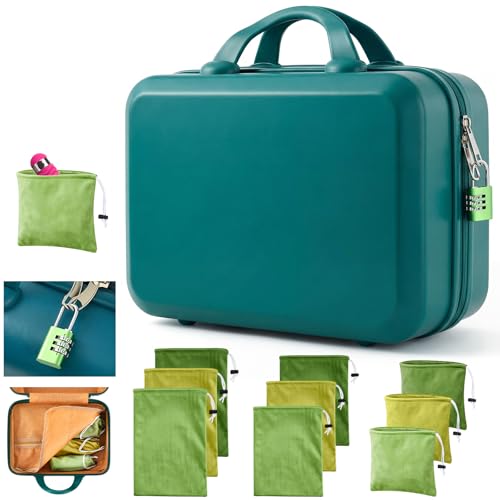 Adult toy storage organizer case with 9 bags, reusable tote