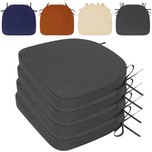 RUIXUAN Stuhlkissen mit Bändern 50x50x8 Set für den Außenbereich,...