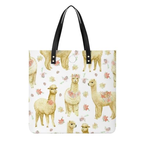 Alpaga femmes sac à main shopper bandoulière grand tote bag voyage 39x39cm