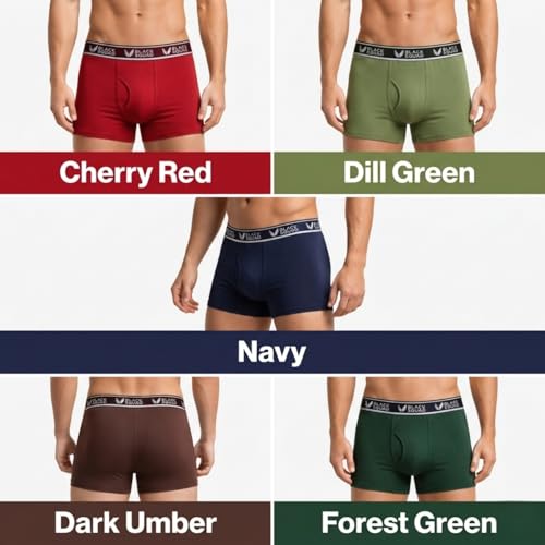 Image of Innerwear for man - Mens Underwear Combo Pack of 5 - Soft Fabric Innerwear, Elastic Waistband, Cotton Blent Febric - Pack of 5